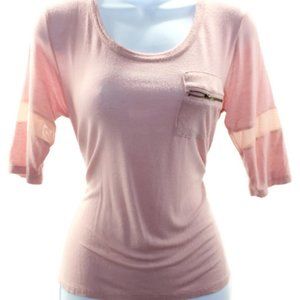 Wishful Park Pink 3/4 Sleeve Casual Top Size L